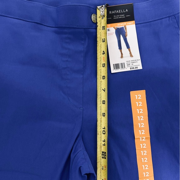 Rafaella Women’s Dazzling Blue Stretch Capri Pants Size 12 - Picture 8 of 8